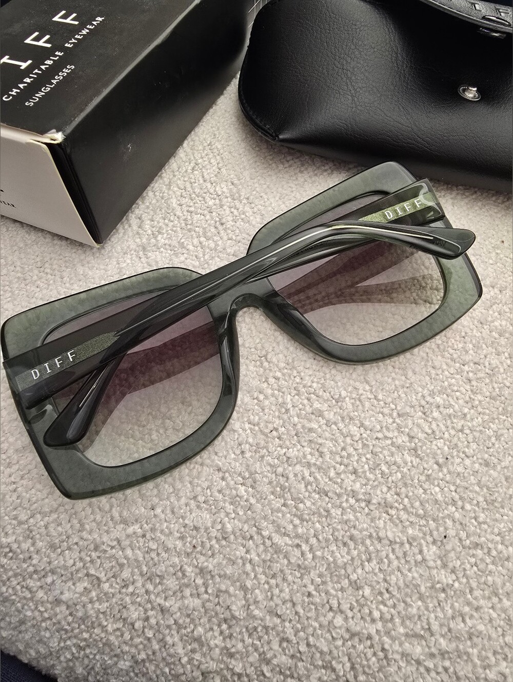 NWOT! DIFF Eyewear, Vanessa , Olive Green With Gradiant Lense - Picture 3 of 10